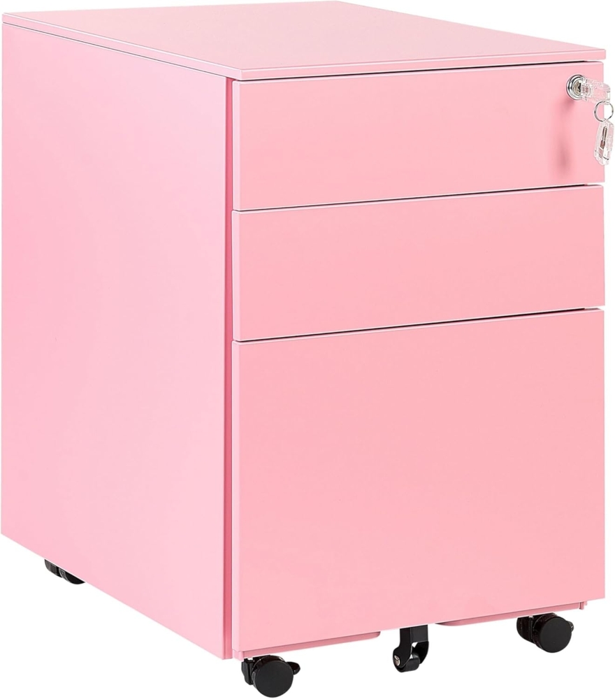 Büroschrank CAMI Metall Rosa Bild 1