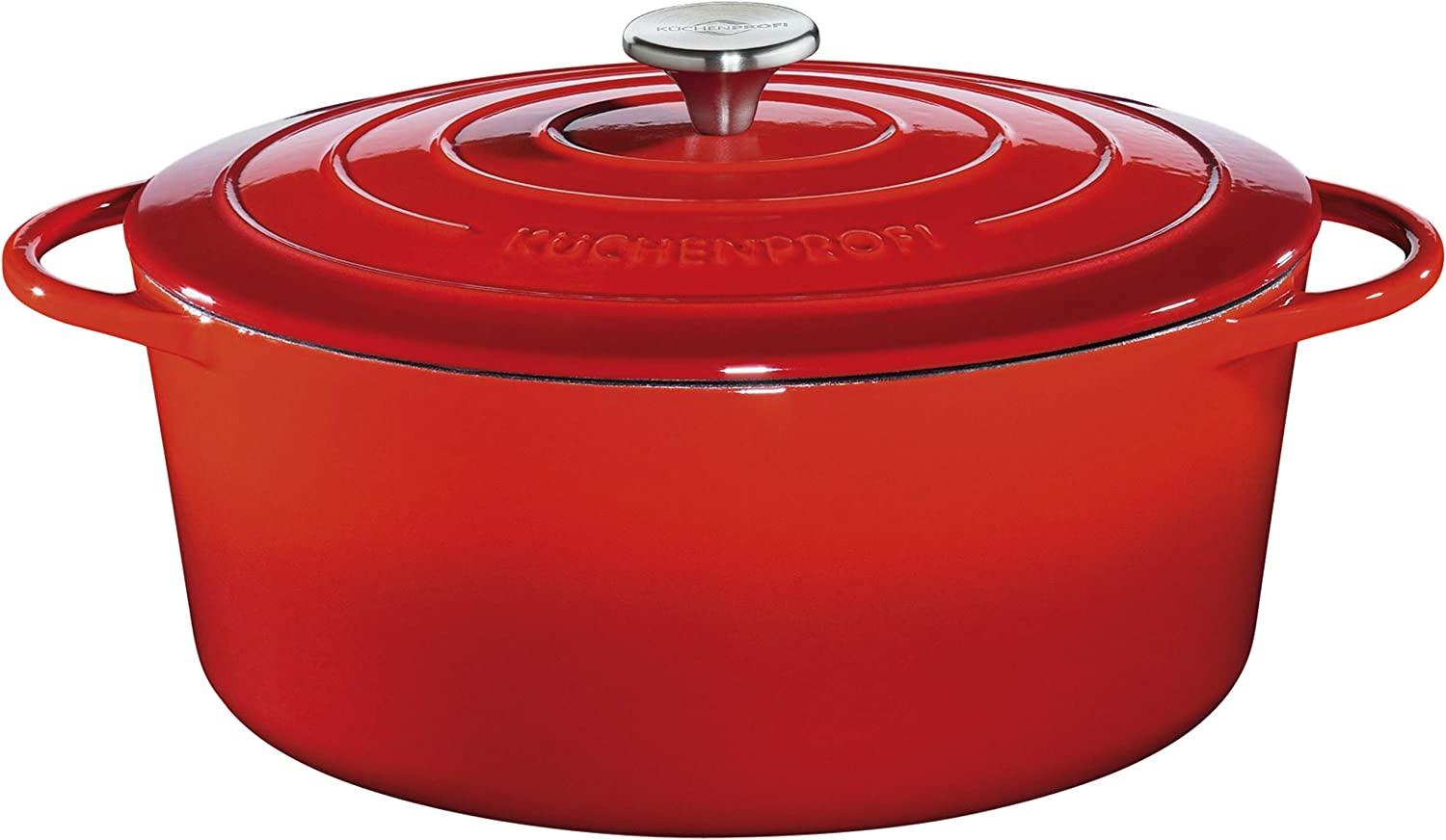 Küchenprofi Bratentopf oval 35 cm rot Provence Bild 1