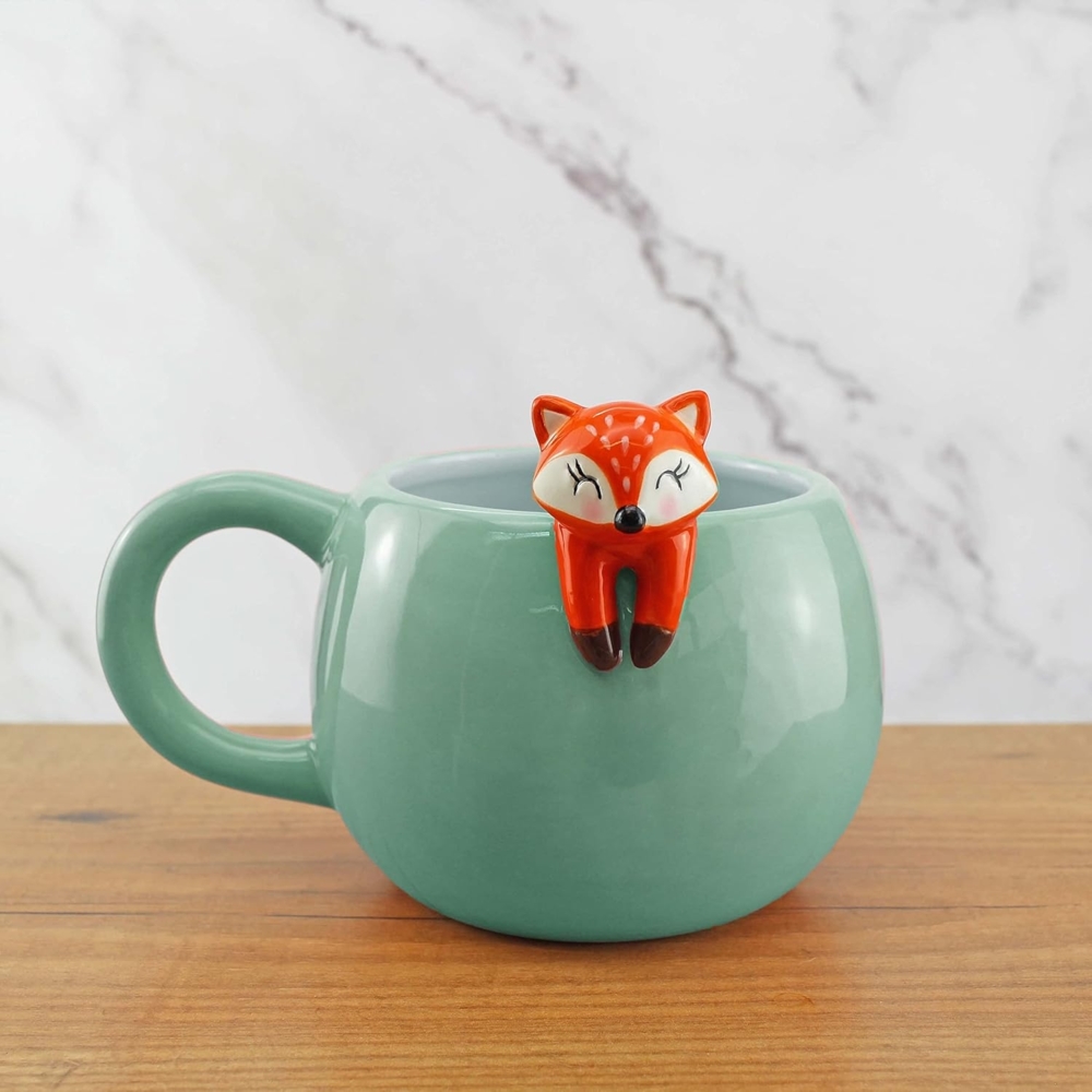 Winkee Becher Pet Friends Kaffeebecher Fuchs, Keramik Bild 1