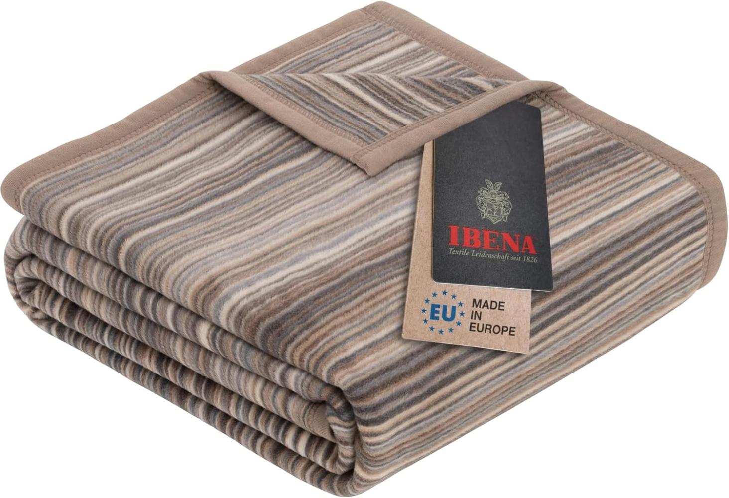 Wohndecke Jacquard Decke Malang, IBENA, mit filigranen Streifen Bild 1