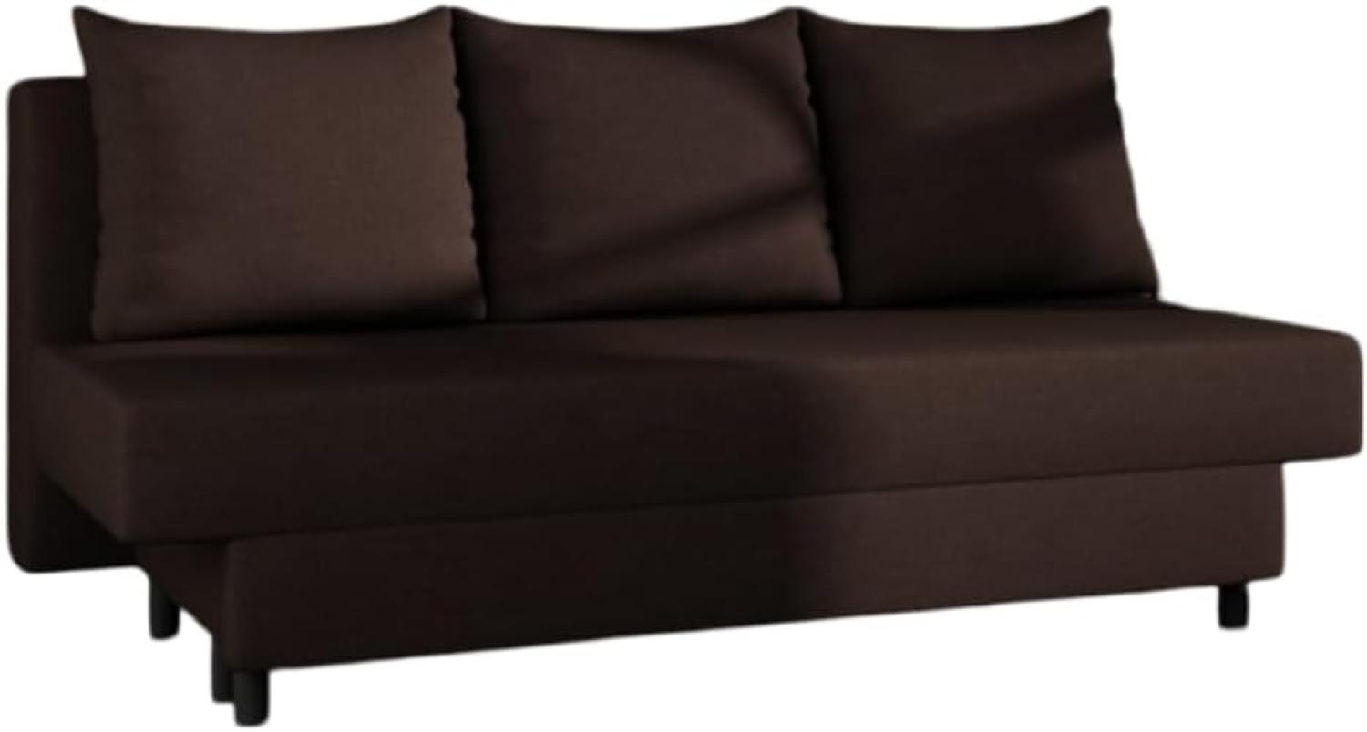 Designer Sofa Anisa mit Schlaffunktion Braun Bild 1