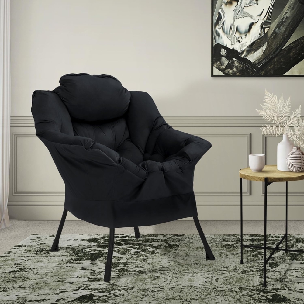 ML-DESIGN Stuhl Wohnzimmersessel komfortabler Polsterstuhl Lounge Sessel Akzentstuhl (1 St), Fernsehsessel mit Kopfkissen ergonomischer Komfortsessel Samt Bild 1