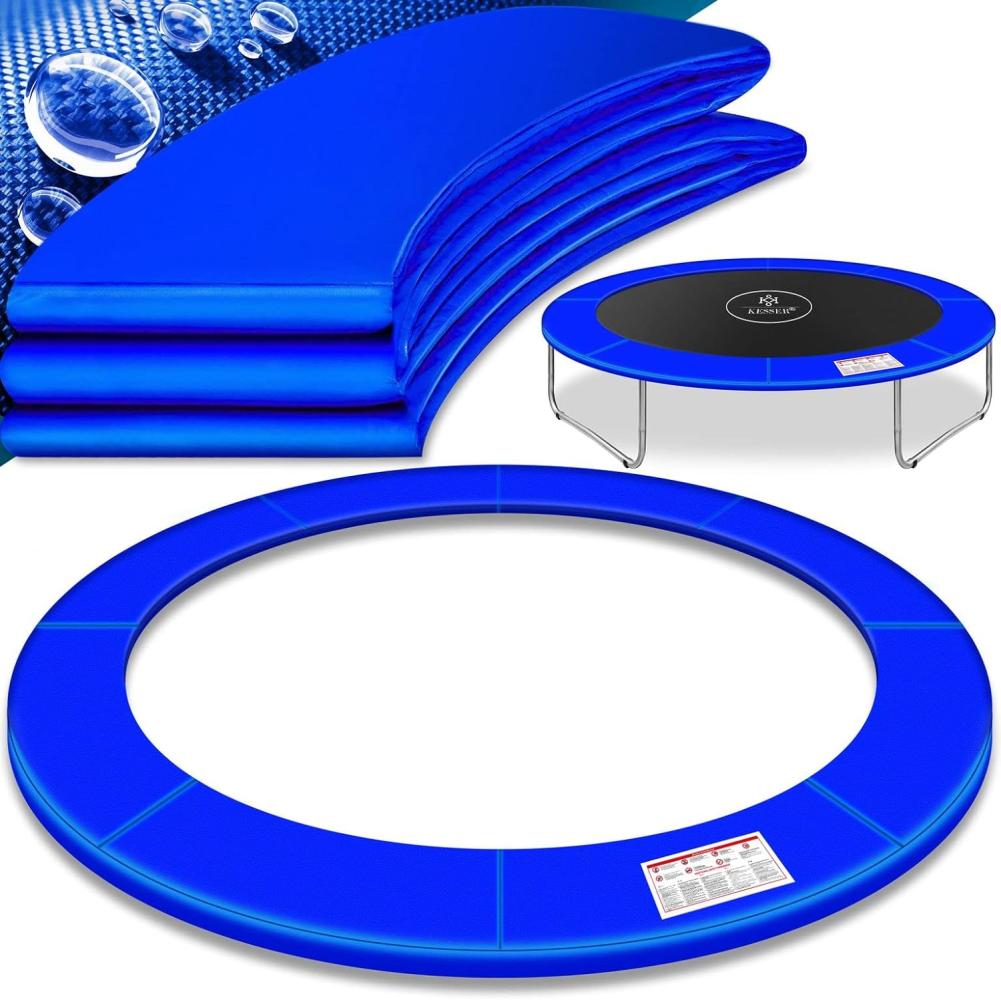 KESSER® - Trampolin Randabdeckung Ø 244 , 305 , 366 , 426 cm , 30cm breit 100% UV-beständig reißfest Federabdeckung , Grün , Blau Blau, 366 cm Bild 1