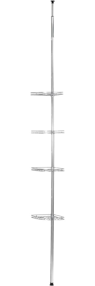 Wenko Teleskop-Duschecke Prea Edelstahl, chrom, 4 Ablagen Bild 1