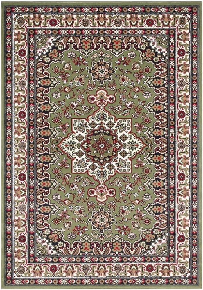 Orientalischer Kurzflor Teppich Parun Täbriz Grün - 160x230x0,9cm Bild 1