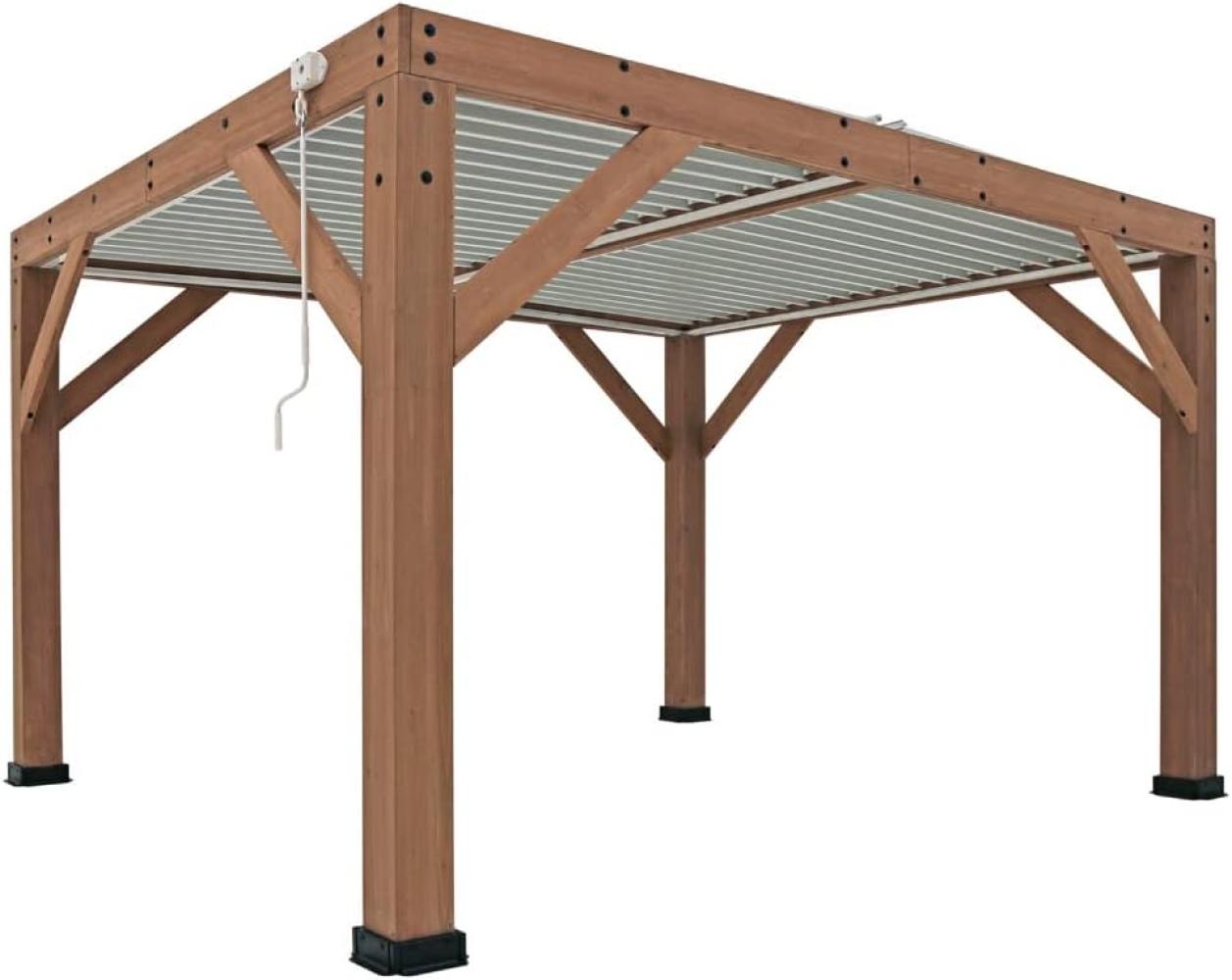 Westmann Zedernholz Pavillon mit Lamellendach Karl 1311 | 396x335x251 cm Bild 1