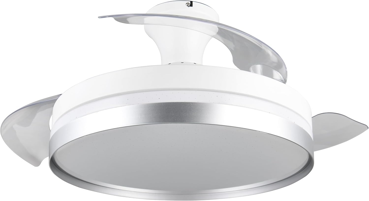 TRIO Leuchten LED Deckenleuchte LINDBERG Deckenventilator mit Beleuchtung, Rotor einklappbar, 6 Stufen, Timerfunktion, Ventilatorfunktion, LED fest integriert, warmweiß - kaltweiß, LED Ventilator mit Fernbedienung dimmbar Memory Nachtlicht Starlight Bild 1