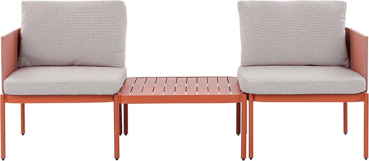 Lounge Set TERRACINA Metall Orange Bild 1