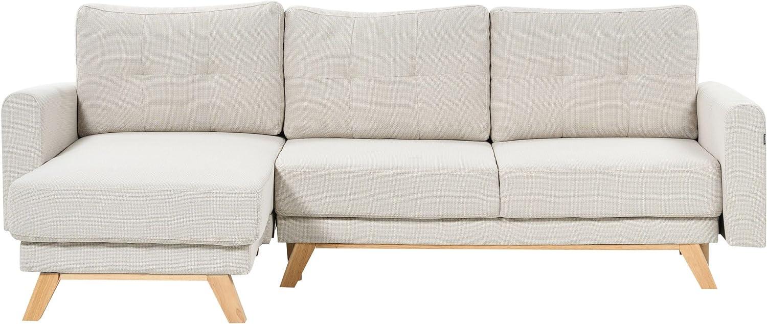 Ecksofa SIRO Helles Beige Rechtsseitig Bild 1