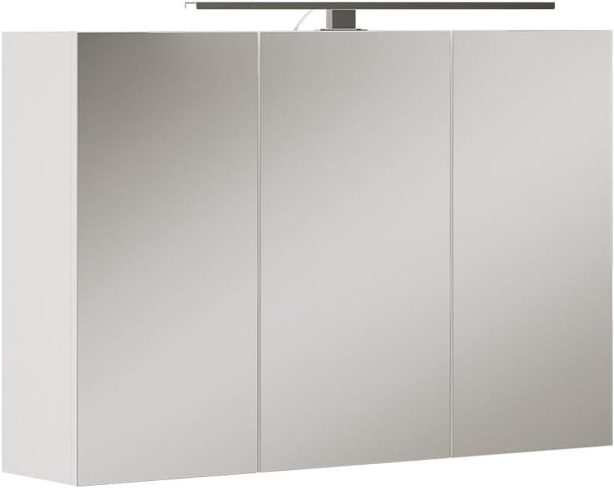 Badspiegelschrank Lavio Weiß 90 x 60 cm mit LED-Beleuchtung Vicco Bild 1