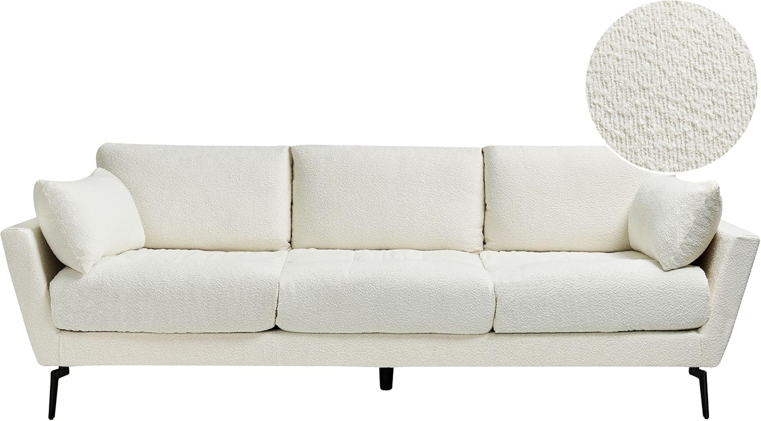 4-Sitzer Sofa Bouclé weiß NENOLA Bild 1