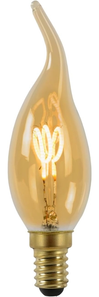 LUCIDE CT35 - Glühfadenlampe - Ø 3,5 cm - LED Dim. - E14-1x3W 2200K - Amber Bild 1