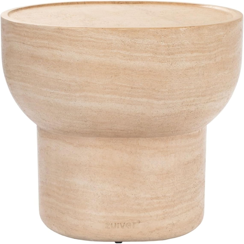 Beistelltisch NOBLE oval in Kalksteinoptik von Zuiver Bild 1