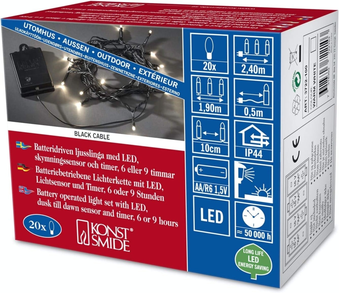 Konstsmide LED Kette mit Schalter (3722-100) Bild 1