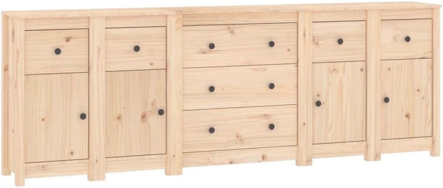 vidaXL Sideboard 230x35x80 cm Massivholz Kiefer 3114094 Bild 1
