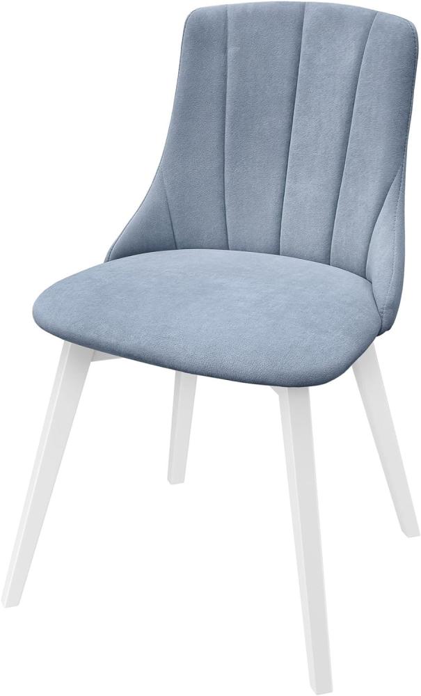 Gemütlicher Polstersessel graues Polster weiße Stuhlbeine V-90.71-60WP38Einzelstück Bild 1