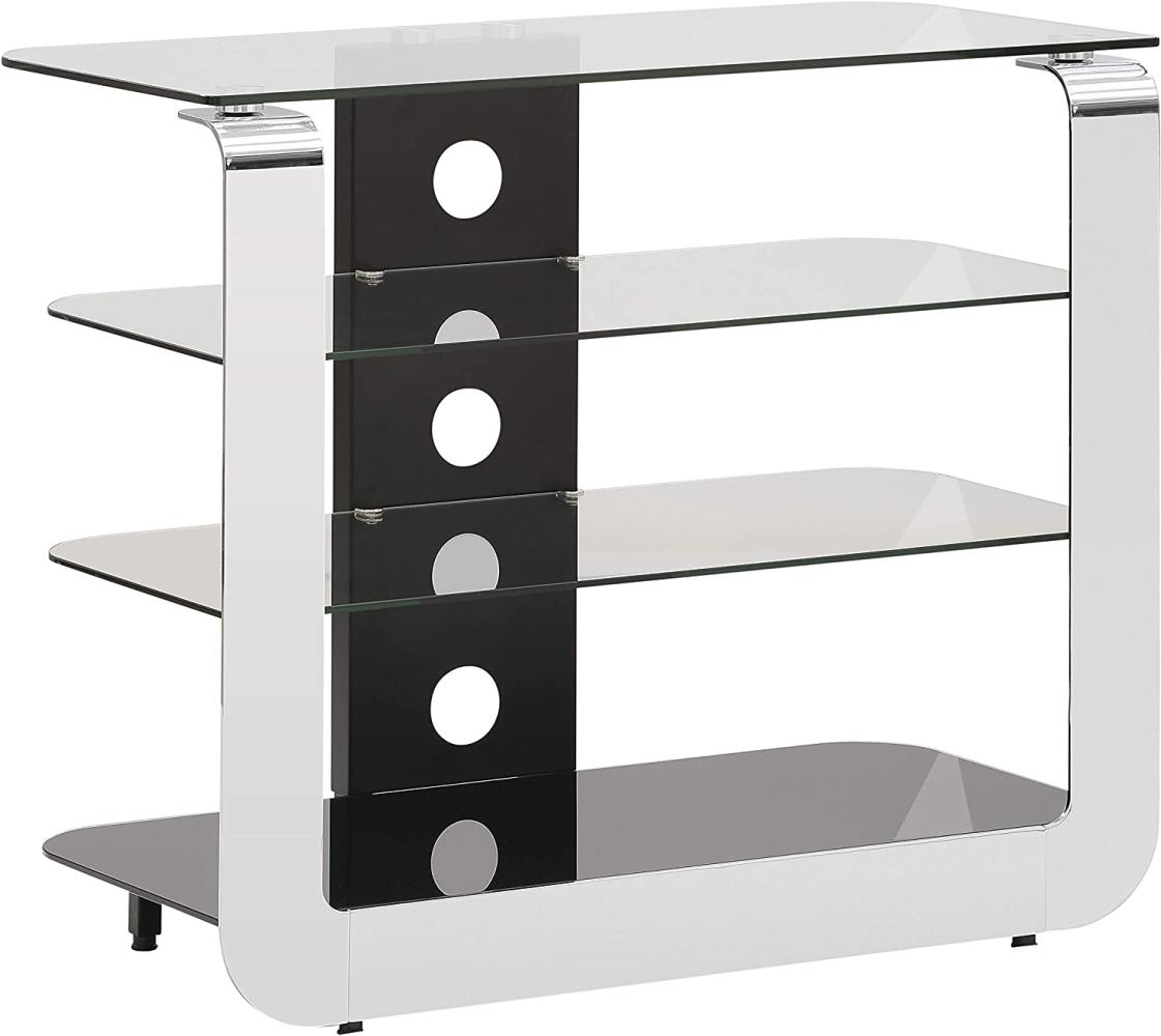 Maja TV Rack 1639 Metall chrom Schwarzglas Bild 1