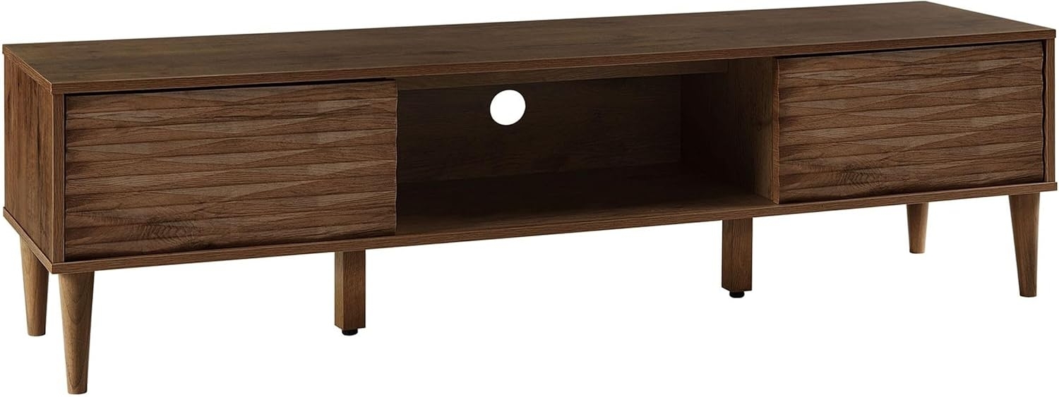 TV-Möbel dunkler Holzfarbton KAYAN Bild 1