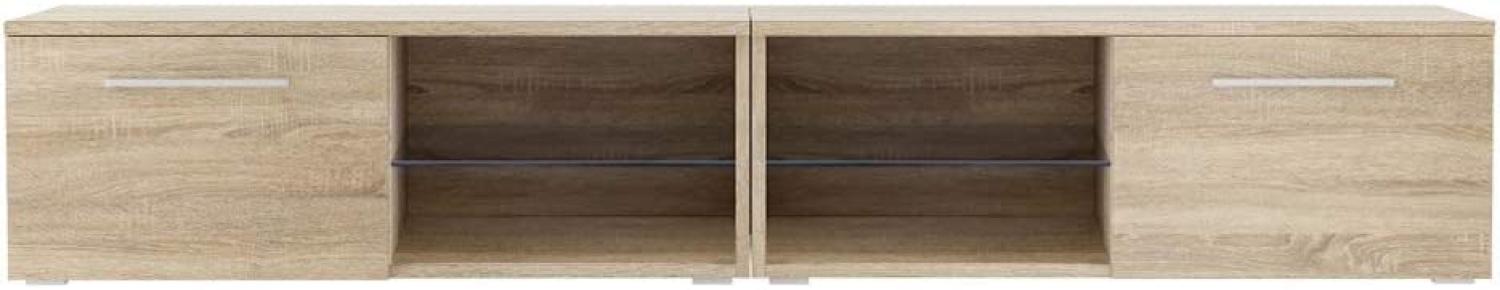 Tenus Double – Fernsehschrank / TV-Lowboard modern 200 cm (Holzoptik Sonoma Eiche Matt) Bild 1