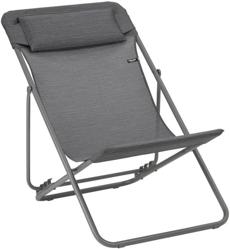 MAXI TRANSAT Liegestuhl, Batyline® Duo, Bezug: Obsidian 9718 Titane LFM1909 Bild 1