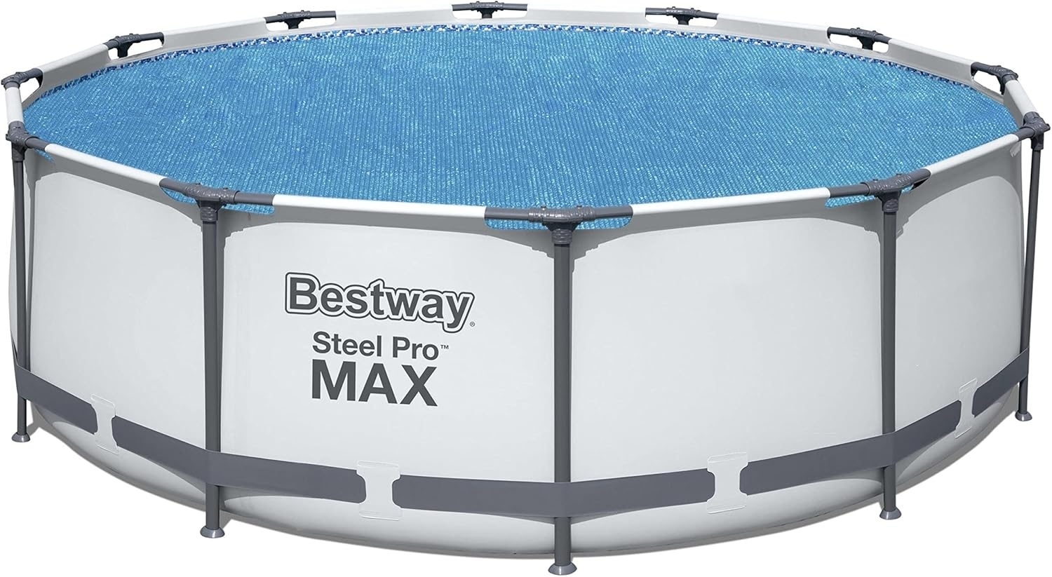 Bestway Flowclear™ Solarabdeckplane, Ø 356 cm, für runde 366 cm und 396 cm Aufstellpools , blau Bild 1