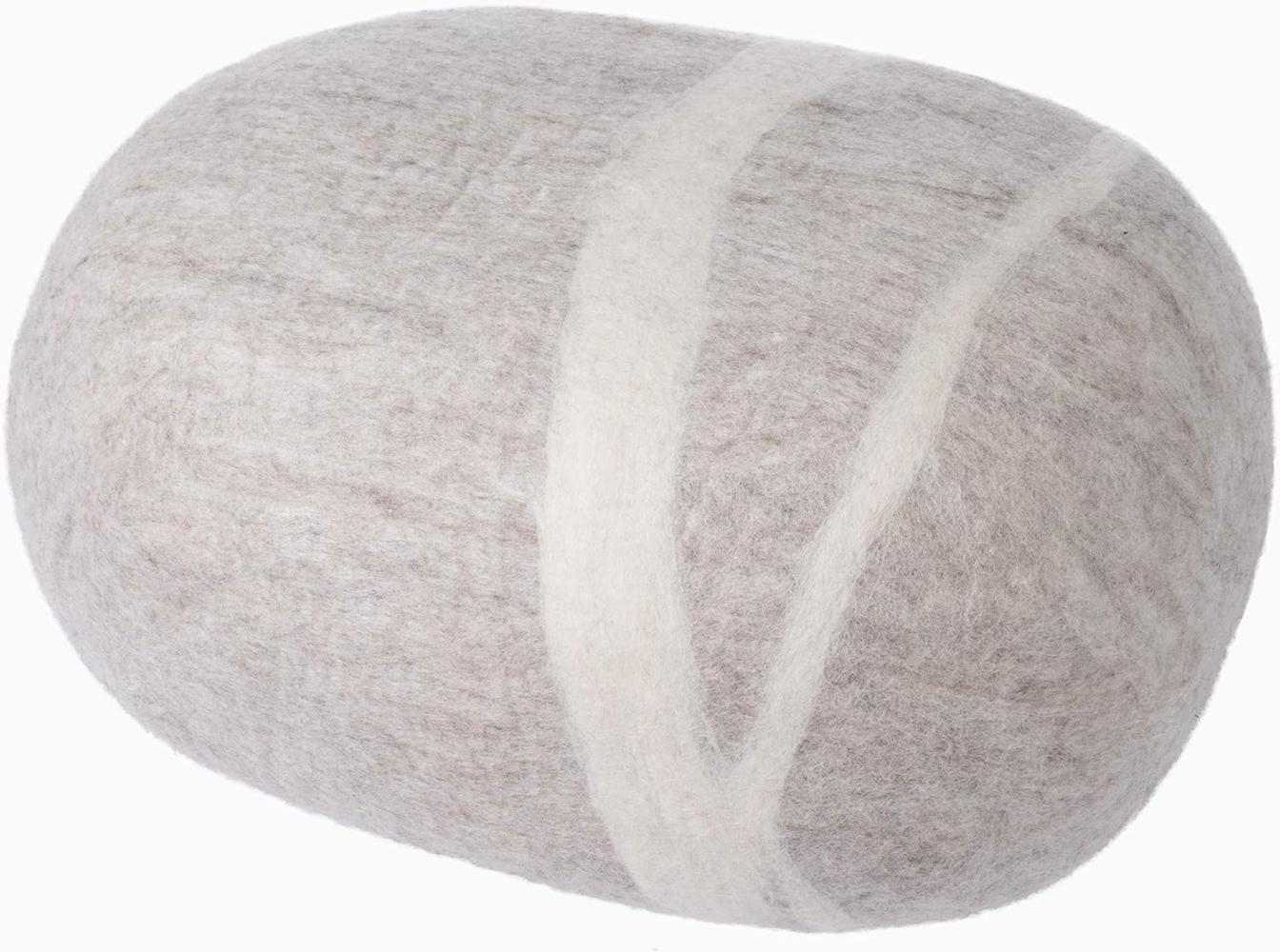 myfelt Hocker Pouf Béla Kieselstein Filz Beige (XL) A-KS-017-XL Bild 1