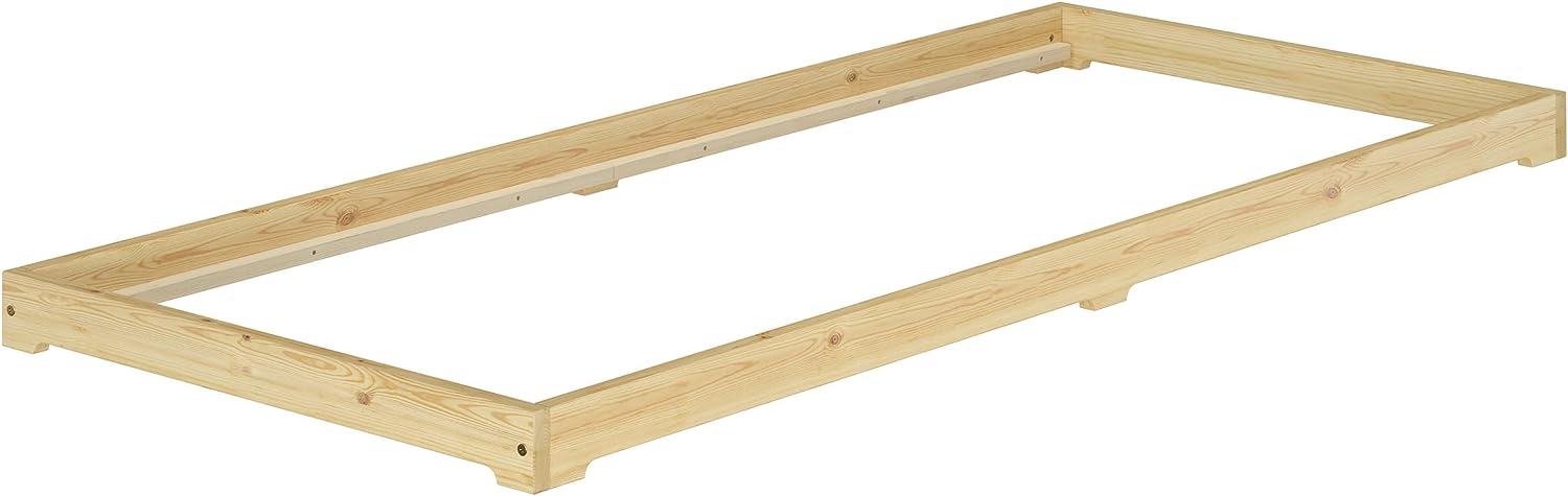 Futonbett extra niedriges Holzbett 80x200 cm Kiefer lackiert Zubehör wählbar V-60.47K-08Rollrost inkl. Bild 1