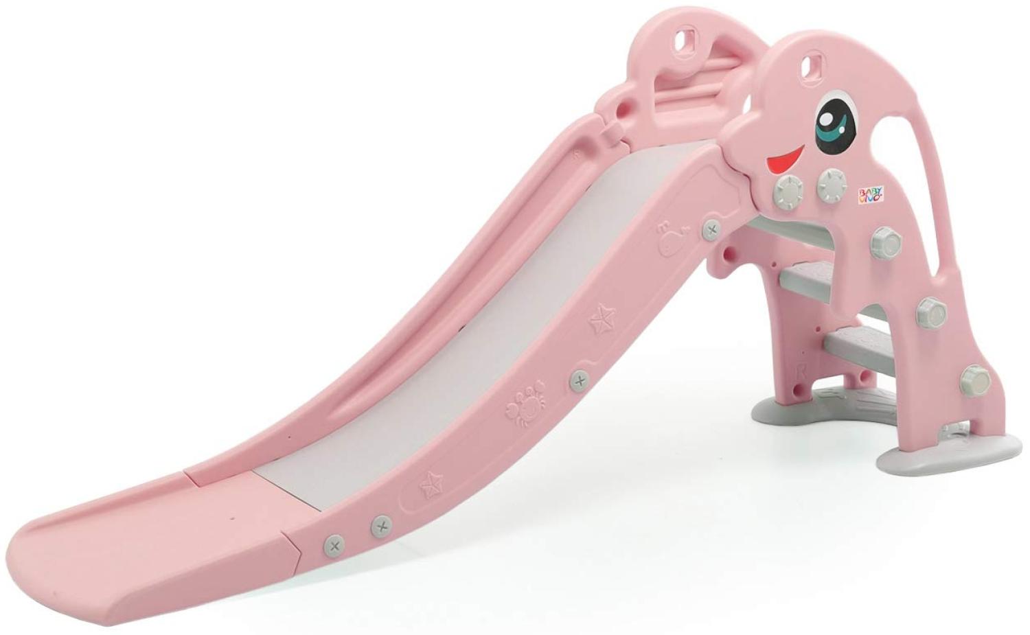 Baby Vivo 'Kinderrutsche / Rutsche - Delfin in Rosa', 175 x 40 x 80 cm (LxBxH), ab 2 Jahren, bis 50 kg belastbar Bild 1