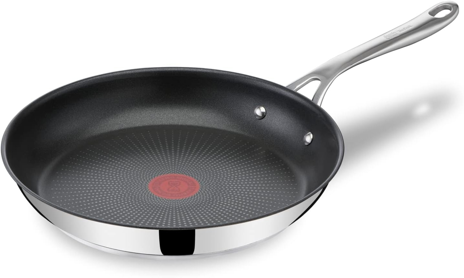 Jamie Oliver by Tefal Cook's Direct On Bratpfanne 28 cm, Antihaft, Induktionstauglich, Backofenfest, Edelstahl, Genieteter Griff, E3040644 Bild 1