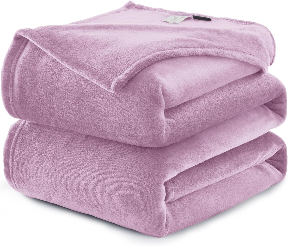 WAVVE Kuscheldecke Flauschig Decke Fleecedecke - Sofadecke Lila 220x240 cm Wohndecke Couchdecke Weich, XXL Groß Decke Sofa Leicht Bild 1