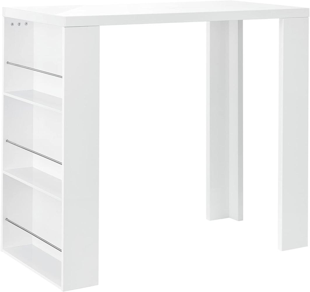 Bartisch Bonn 117 x 57 x 106,5 cm mit 3 Fächern Weiß en. casa Bild 1