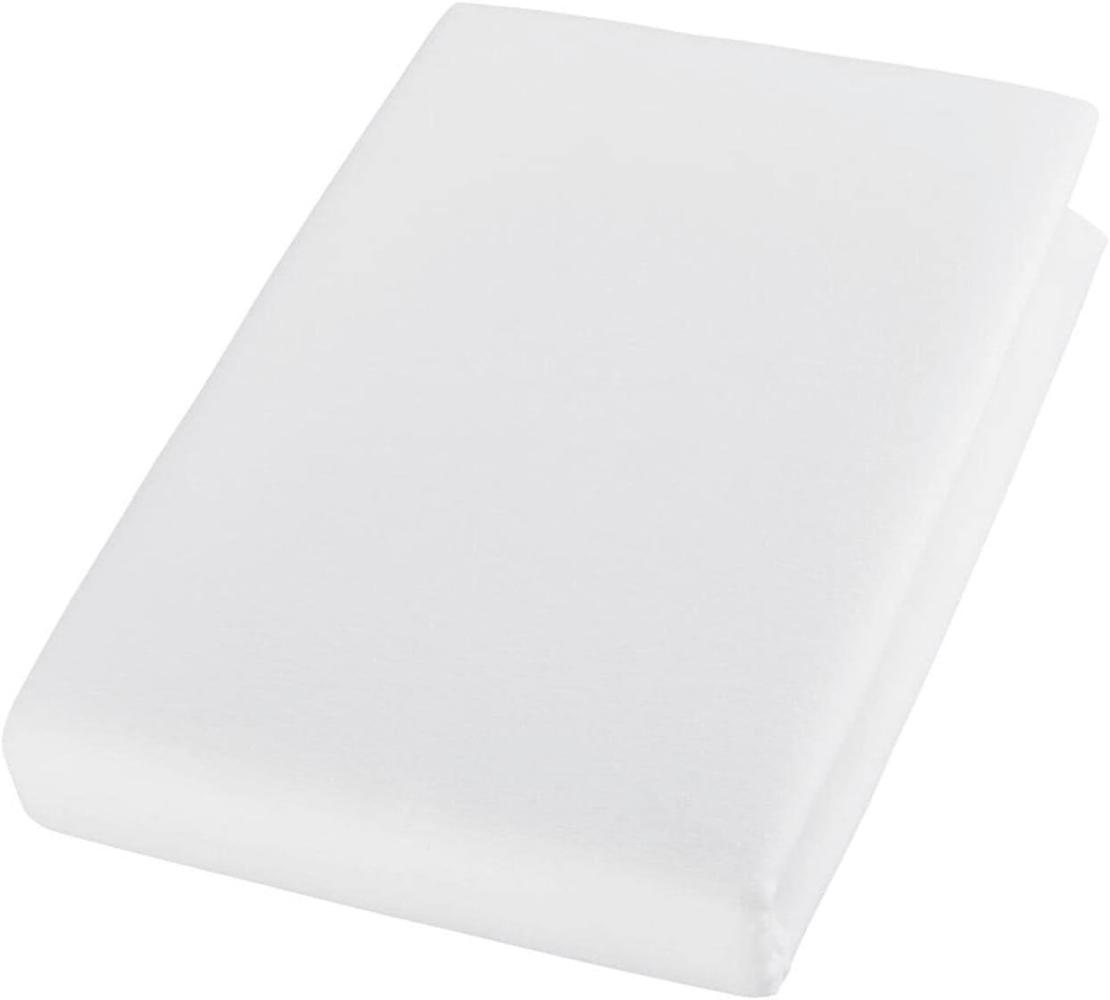 Cotonea Edel-Biber Bio-Baumwolle Spannbetttuch|90x200 cm| weiss Bild 1