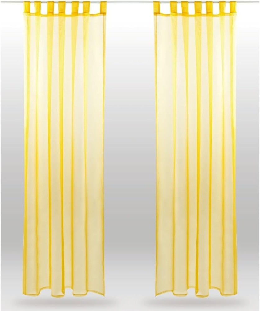 Bestlivings Vorhang, Schlaufen (2 St), transparent, Voile, Gardinenset "Transparent", 2 Schlaufenschals Bild 1