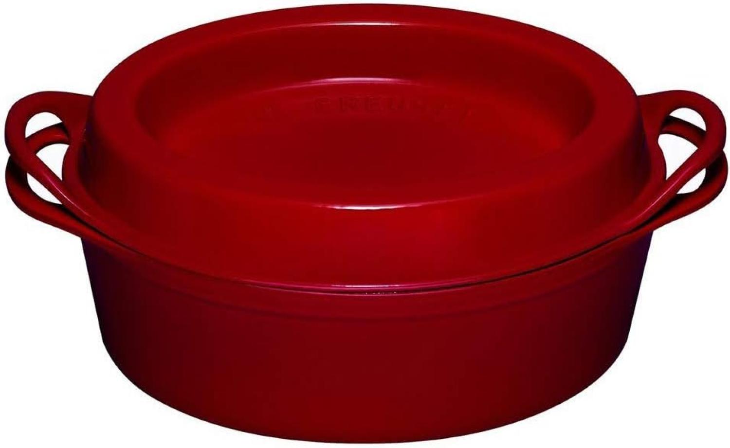 Le Creuset Doufeu Bräter oval 32 cm Kirschrot - Rot - 29 bis 32 cm Bild 1