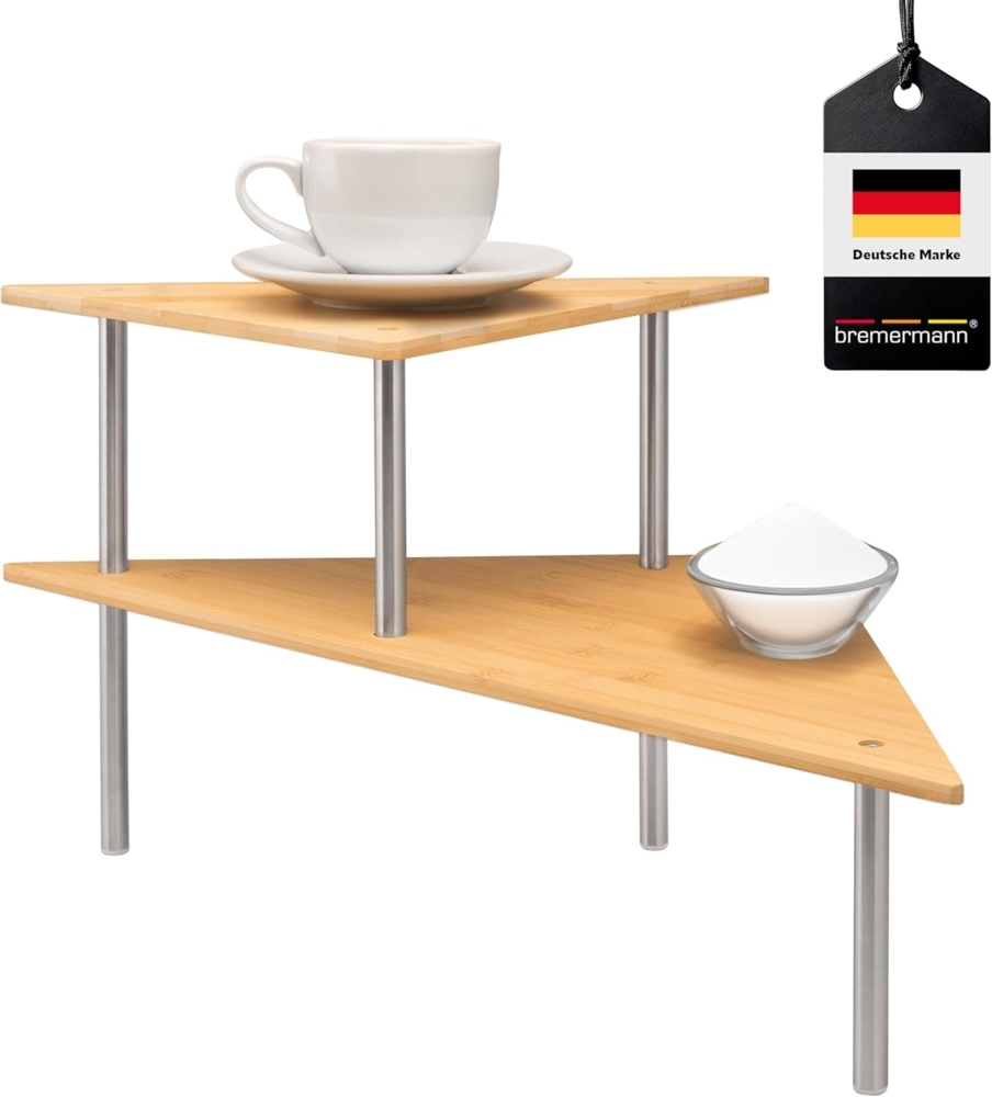 bremermann Küchenregal Küchen-Eckregal, Küchenregal, Gewürzregal, Bambus Bild 1