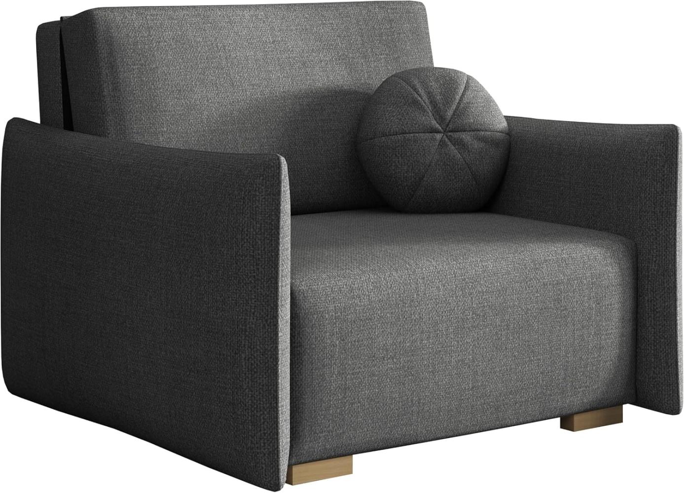 Sofa Viva Glov I mit Schlaffunktion, einsitzer Schlafsofa mit Bettkasten (Farbe: Soul 18) Bild 1