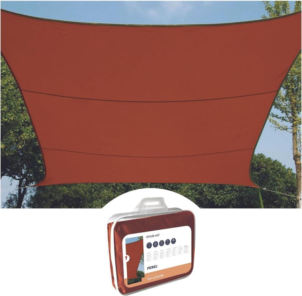 Sonnensegel Quadratisch Terracotta 5x5m - Sonnenschutz für Terrasse & Balkon Bild 1