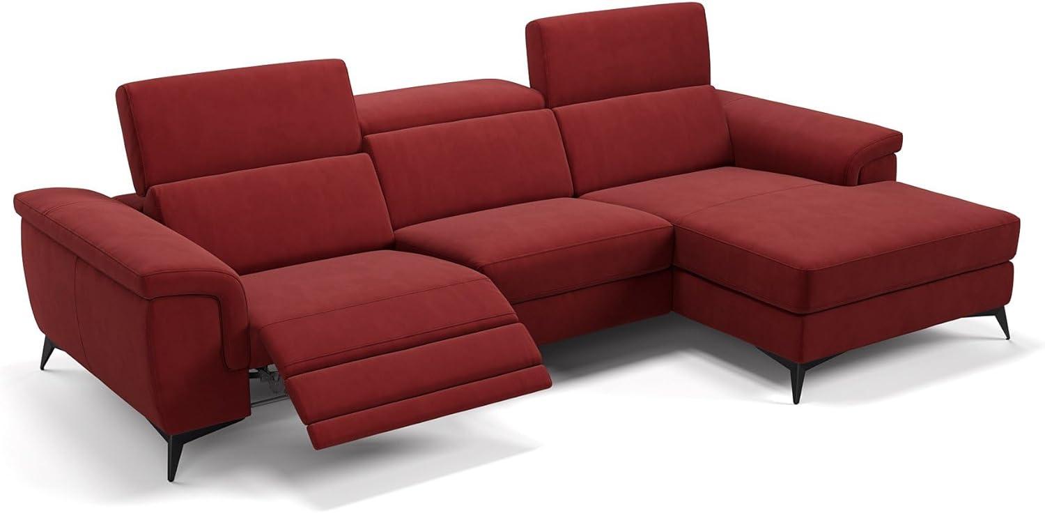 Sofanella Eckcouch AMARO Wohnlandschaft Stoffsofa Stoff in Rot S: 264 Breite x 108 Tiefe Bild 1