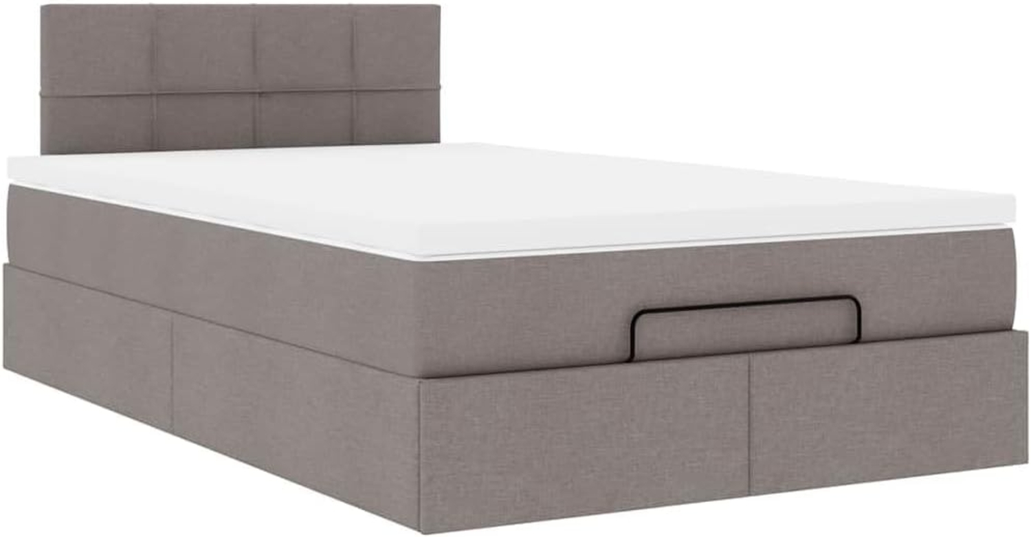 Ottoman-Bett mit Matratze Taupe 120x200 cm Stoff 3311453 Bild 1