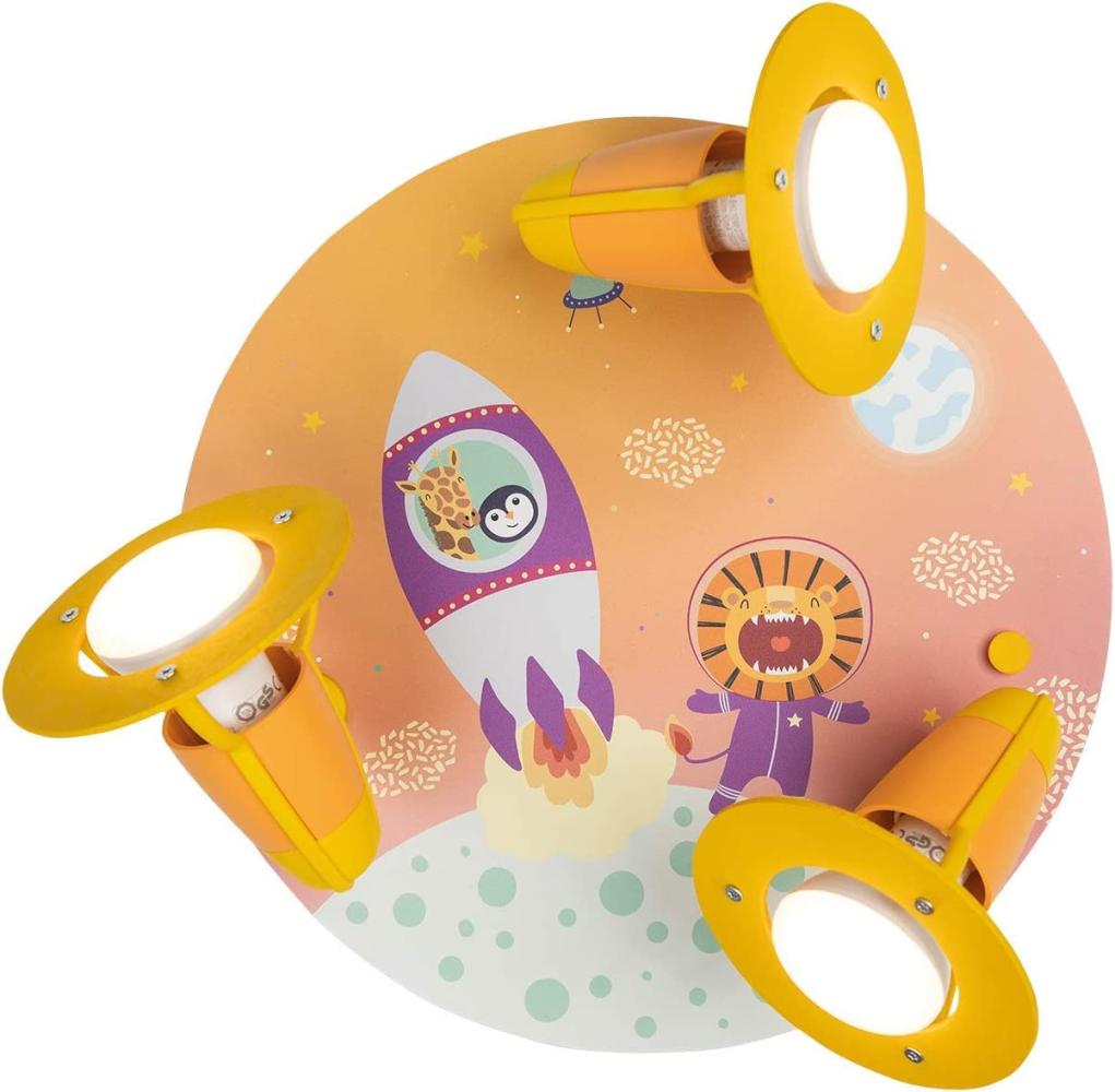 Elobra No. 137970 Deckenleuchte Rondell Little Astronauts Escape 3-flammig Orange Bild 1