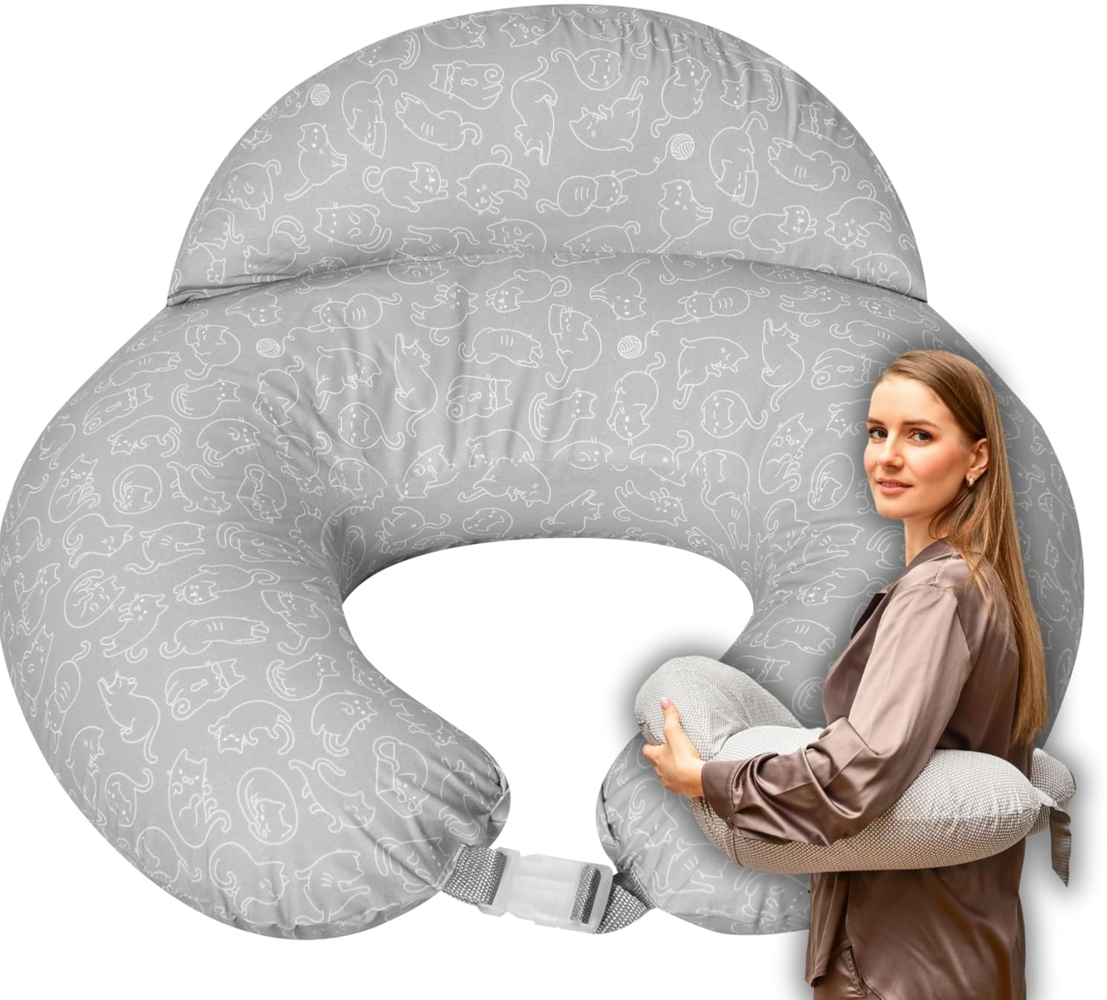 SEI Design Stillkissen Stillkissen mit verstellbarem Hüftgurt, entlastet Schultern und Nacken, mit Sicherheitsgurt, zusätzliches Kissen als Barriere Bild 1