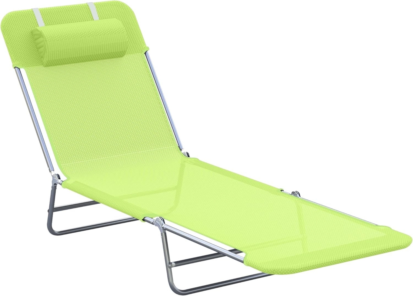 Outsunny Gartenliege Sonnenliege Zweibeinliege 4 Farben, Bäderliege, 1 St, Relaxliege, Grün 182L x 56B x 28H cm Bild 1
