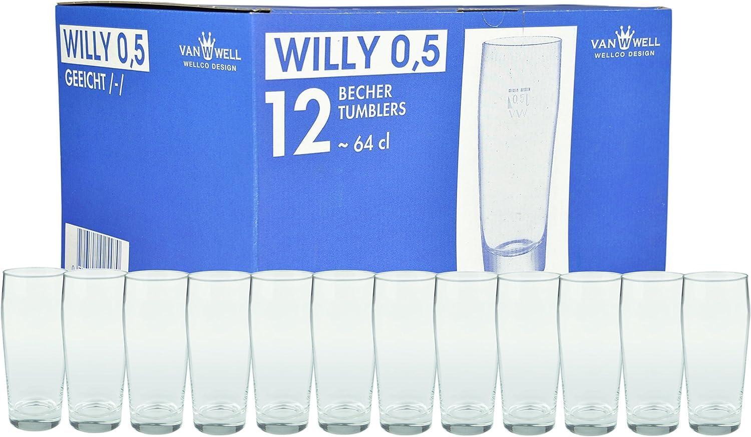 12er Set Bierglas Willibecher 0,5l geeicht Biergläser Tumbler perfekt geeignet für Gastronomie Bild 1