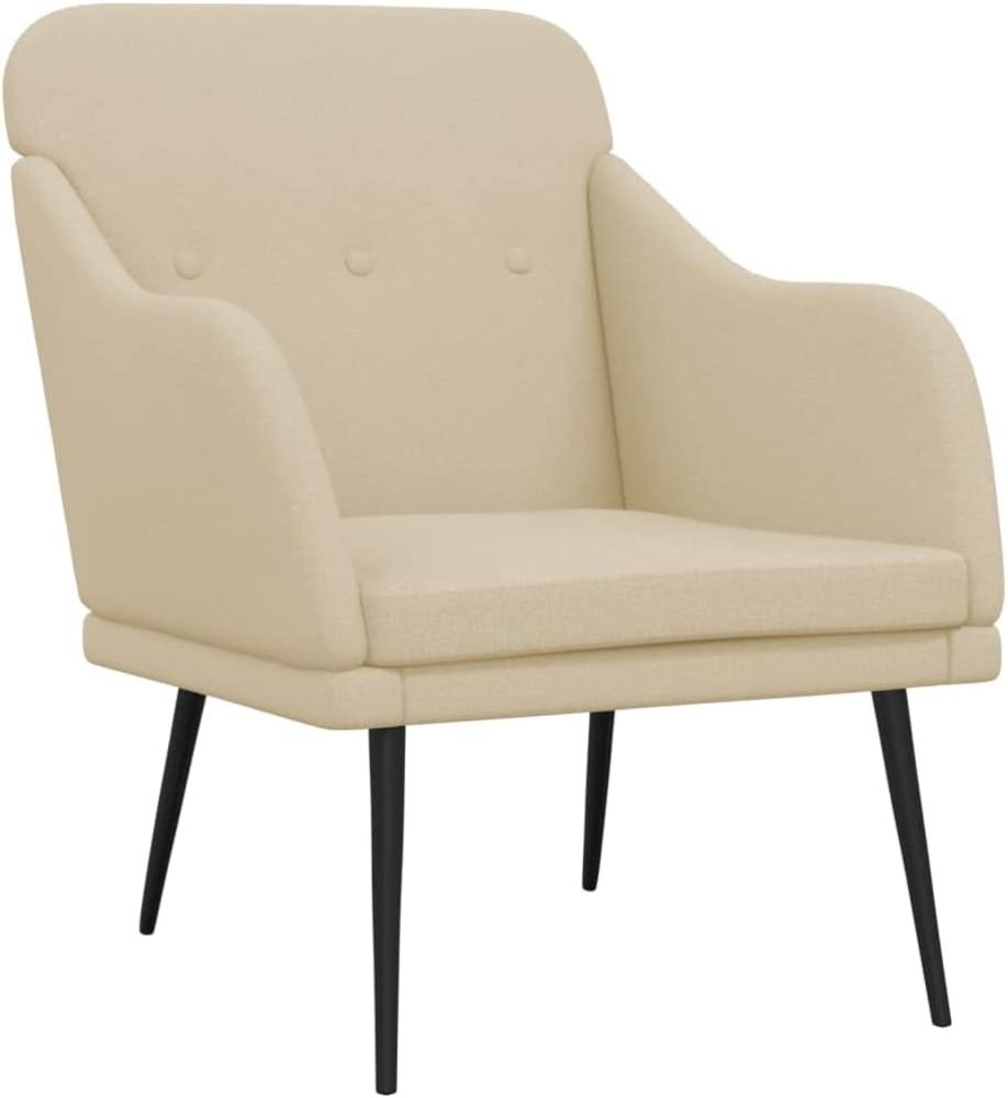 vidaXL Sessel Creme 63 x 76 x 80 cm Stoff Bild 1