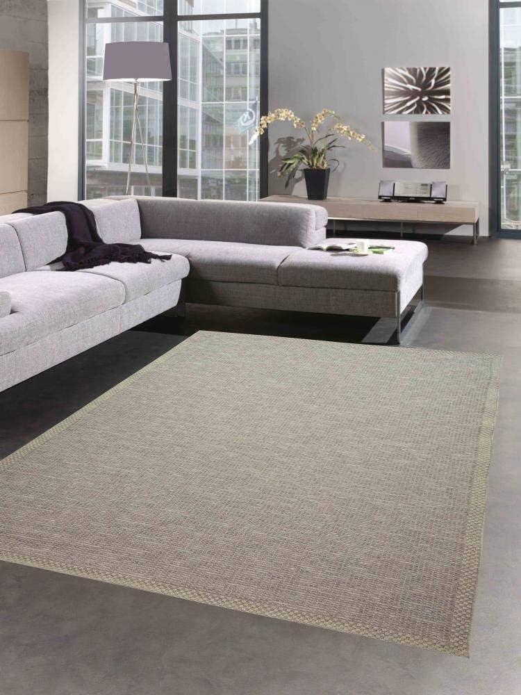 CARPETIA Indoor & Outdoor Teppich Sisal Optik Balkon Küche Terrasse Wohnzimmer - beige grau Größe 140x200 cm Bild 1