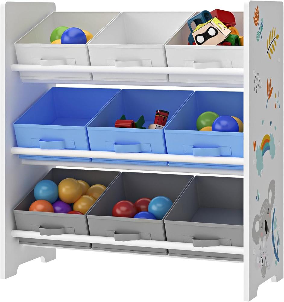 Kinderregal Boiro Koala-Motiv Weiß/Grau/Blau [en. casa] Bild 1