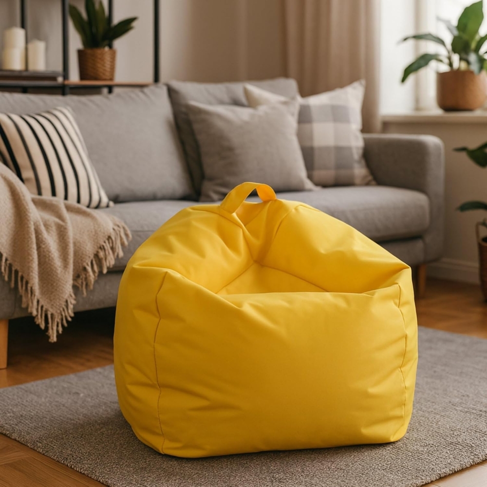Dmora Eleganter Sitzsack, gelbe Farbe, Maße 65 x 50 x 65 cm Bild 1