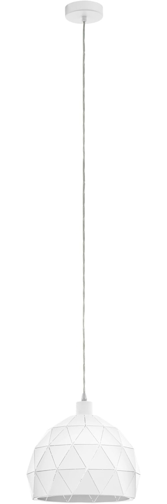 Eglo 97854 Pendelleuchte ROCCAFORTE weiß E27 1X40W Ø30cm H:110cm dimmbar Bild 1