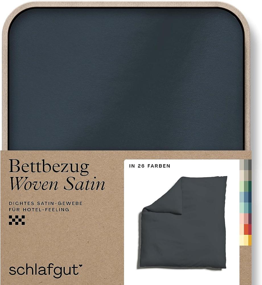 Schlafgut Woven Satin Bettwäsche|Bettbezug einzeln 200x200 cm| grey-deep Bild 1