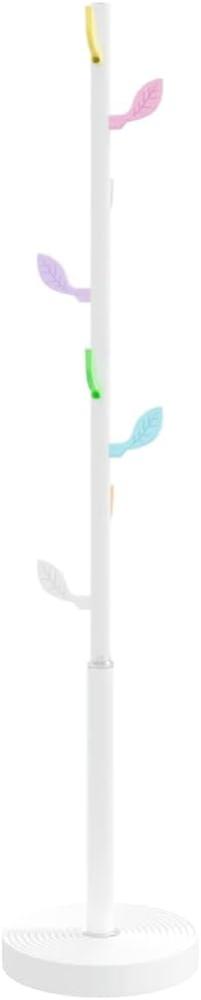 vidaXL Garderobenständer Weiß 172 cm Pulverbeschichtetes Eisen 377089 Bild 1